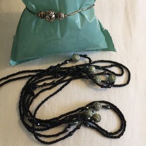Anthropologie necklace scarf vintage bracelet